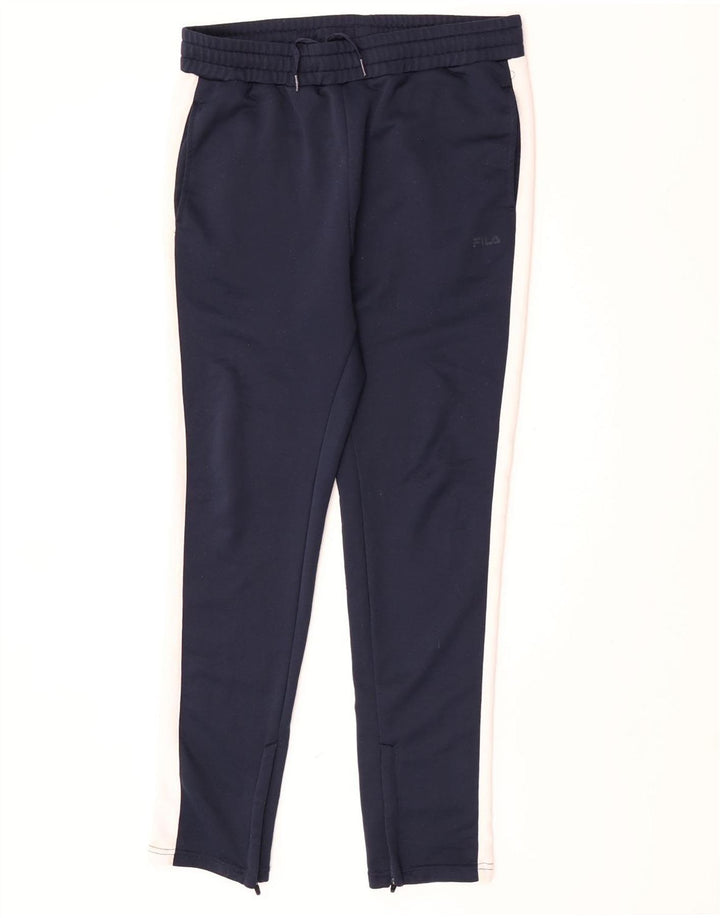 Pantaloni de trening Fila pentru bărbați, medii, albastru, poliester color bloc