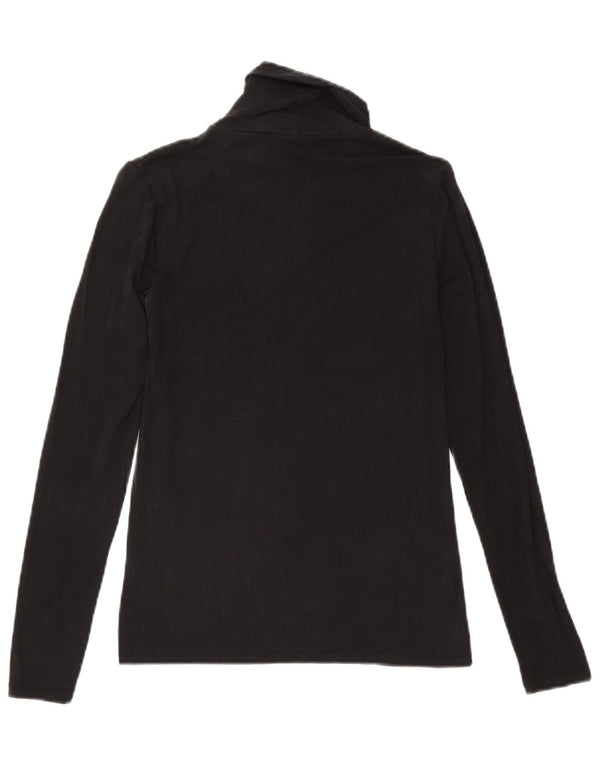 Top pentru femei Massimo Dutti cu mânecă lungă UK 8 mic negru Lyocell