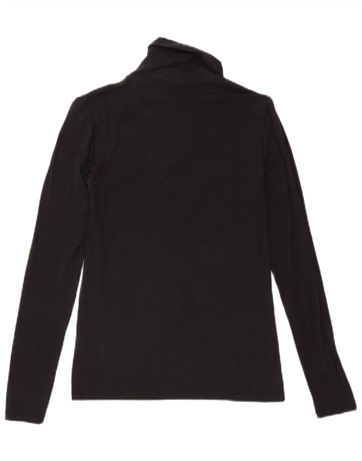 Top pentru femei Massimo Dutti cu mânecă lungă UK 8 mic negru Lyocell
