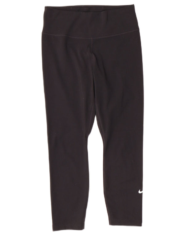 Leggings NIKE Dri Fit Capri pentru femei UK 8 Poliester negru mic