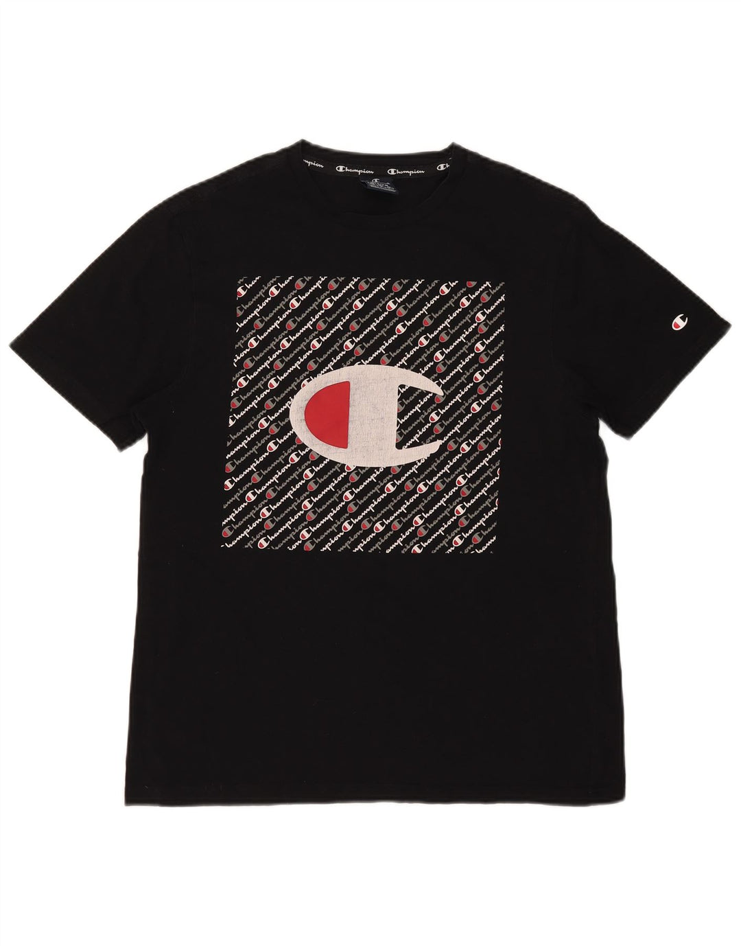 Tricou grafic pentru bărbați Champion Top Mediu Negru