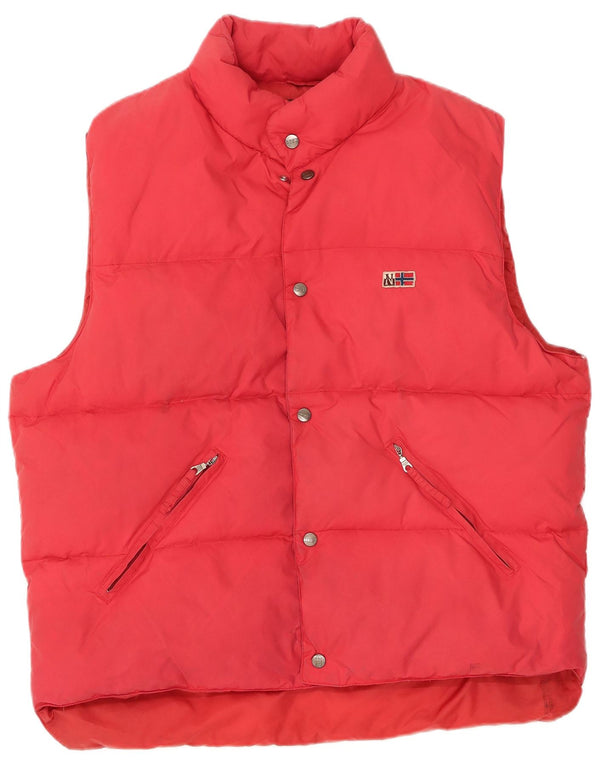 Gilet Napapijri Geographic Graphic pentru bărbați, UK 44 2XL, nailon roșu
