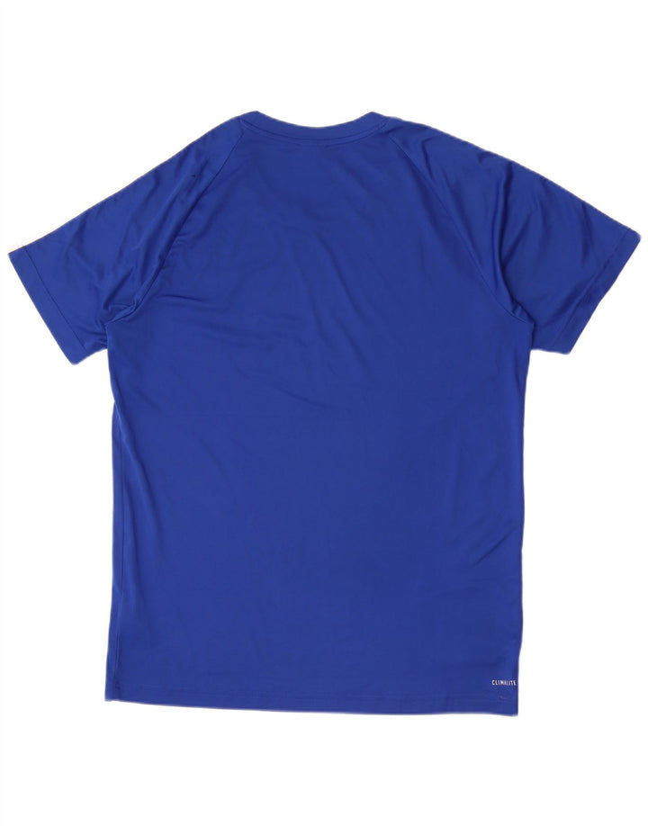Tricou Adidas Climalite pentru bărbați Top mare poliester albastru