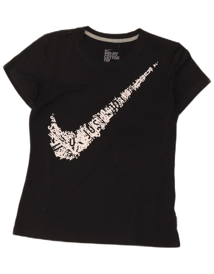 Tricou grafic Nike Dri Fit pentru femei Top UK 14 Medium Negru
