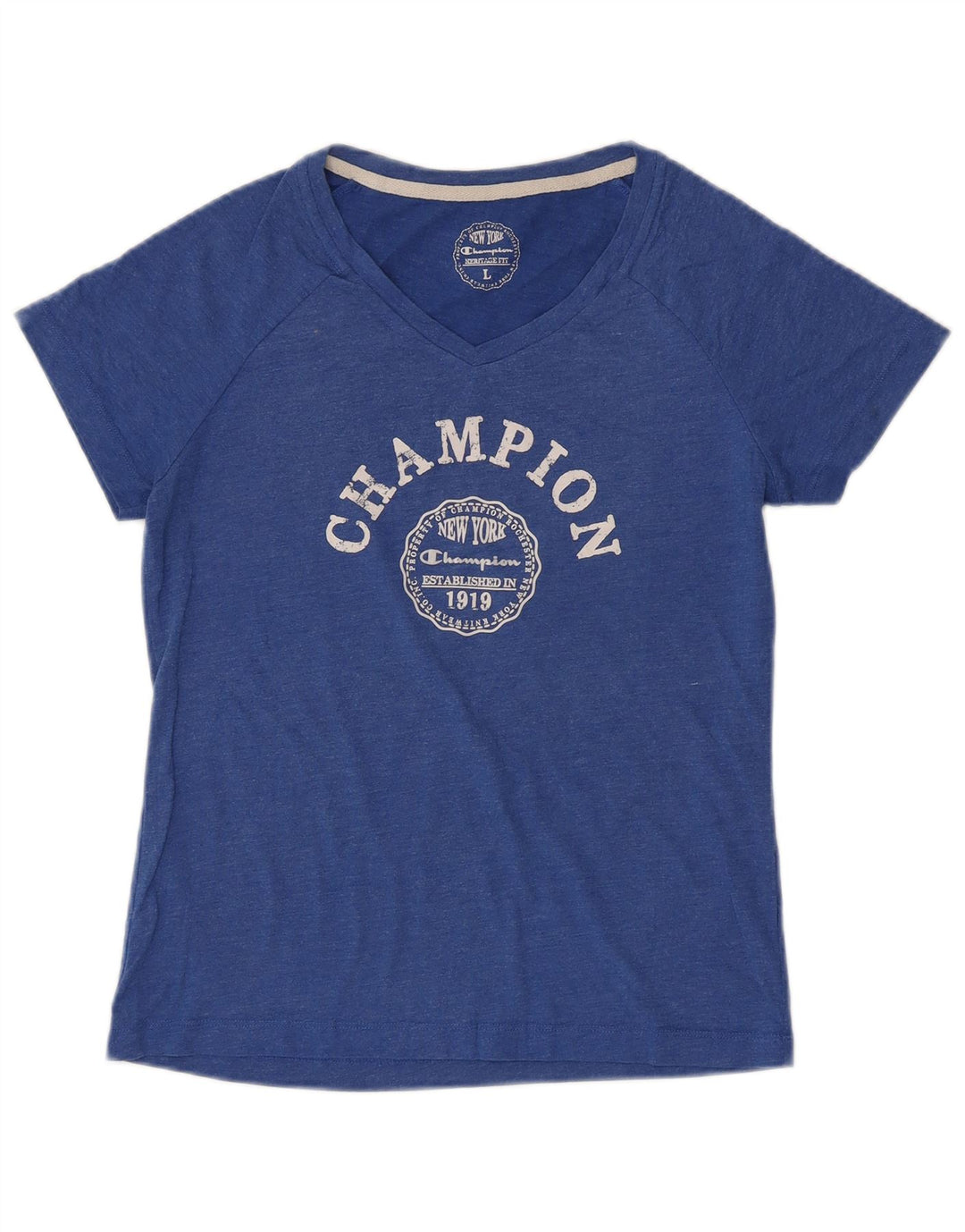 Tricou grafic pentru femei CHAMPION Heritage Fit Top UK 14 Large Blue
