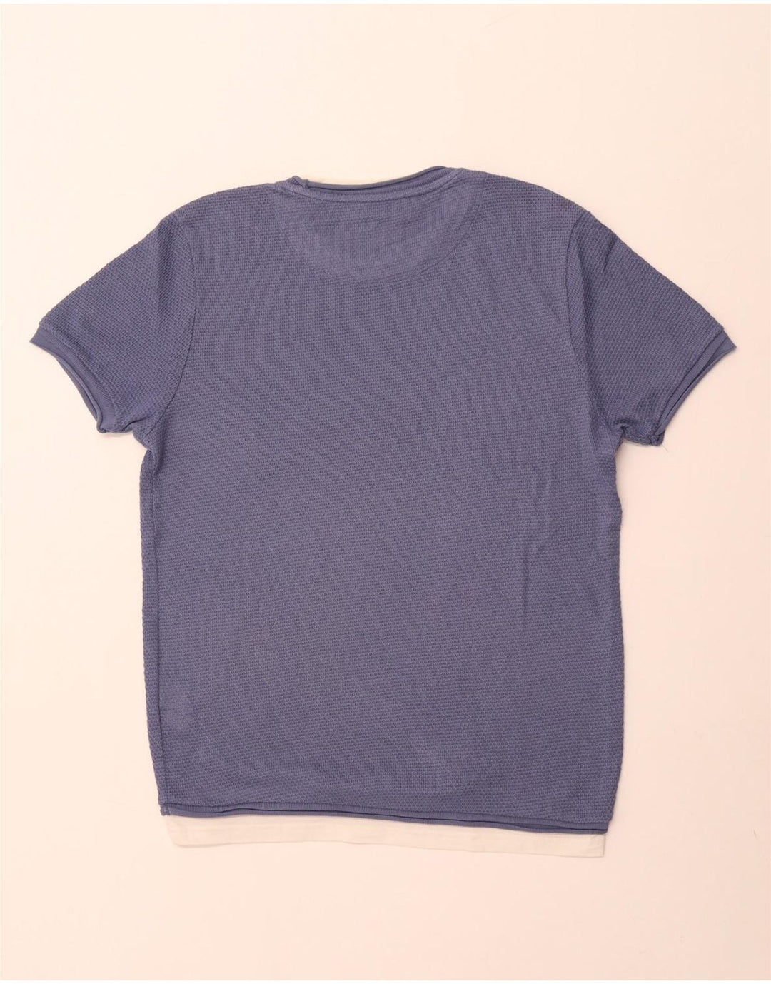 ZARA Bărbați Tricou Top Mediu Bleumarin Bumbac