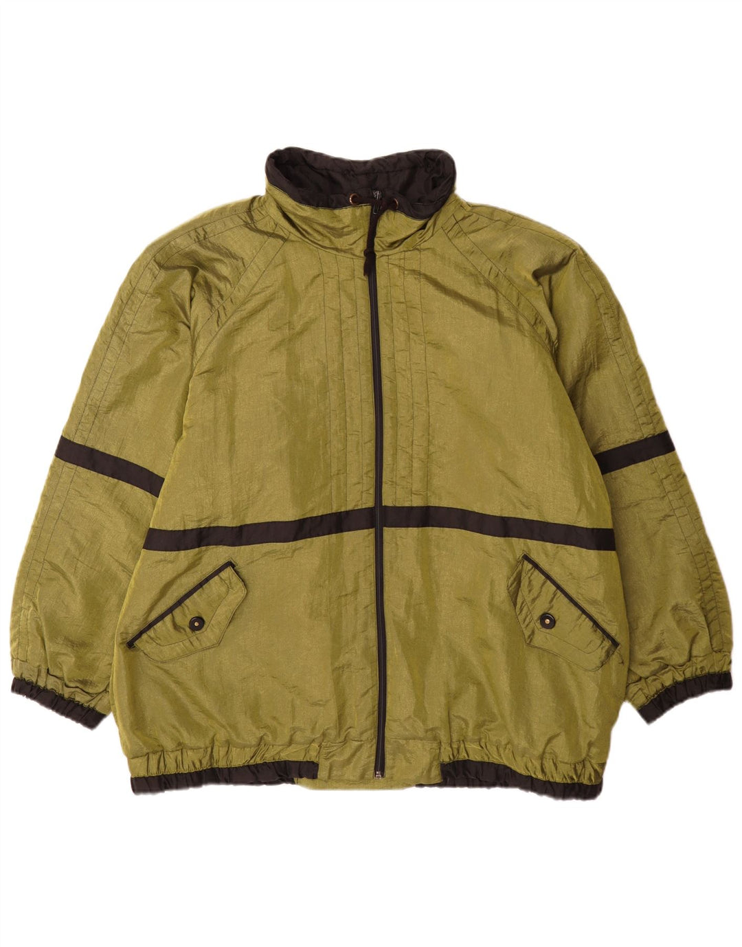 Jachetă vintage pentru bărbați UK 44 2XL Verde Poliester color bloc