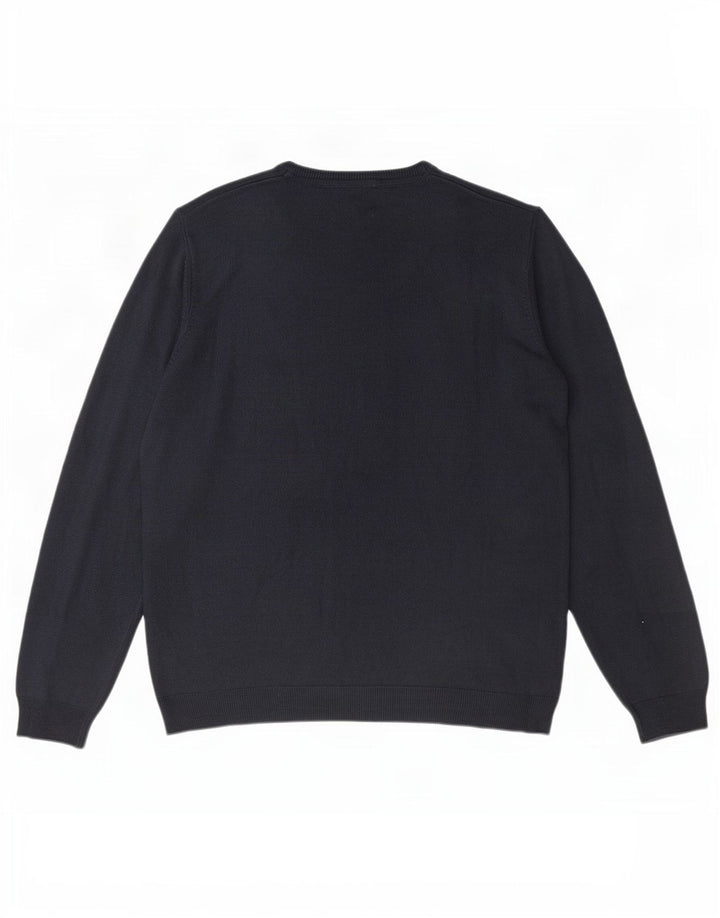 Pulover pentru bărbați Marks & Spencer, cu decolteu în V, XL, acrilic, albastru bleumarin