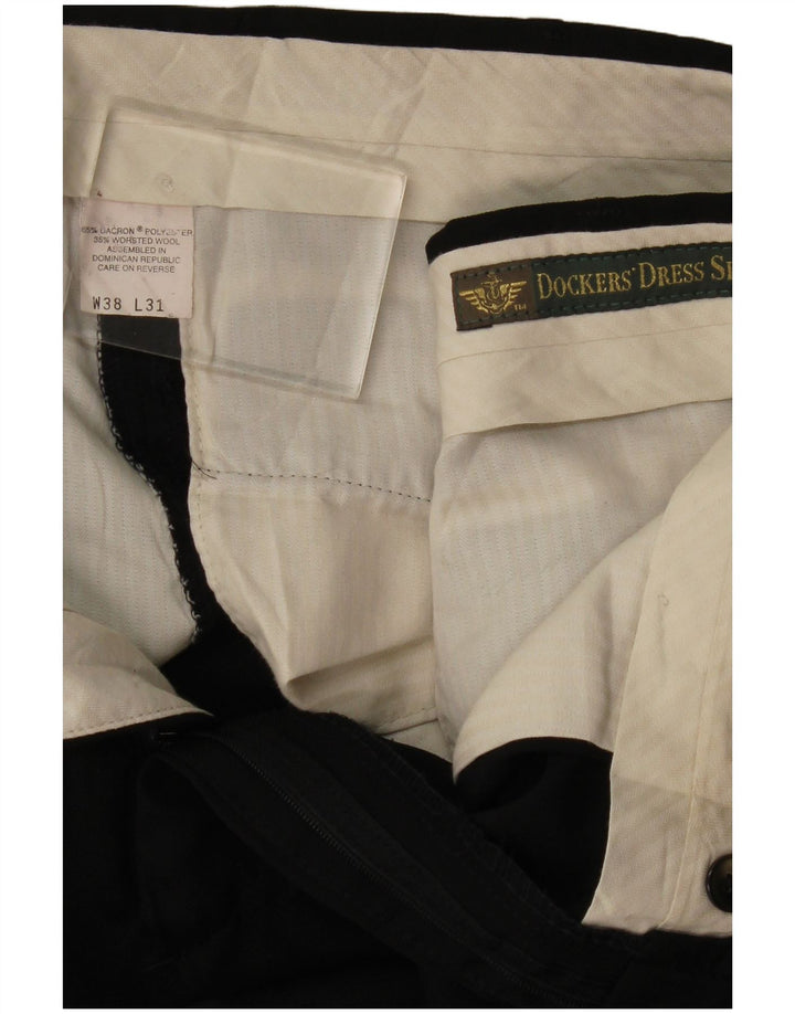 Pantaloni chino pentru bărbați Dockers Pegged W38 L31 Poliester negru