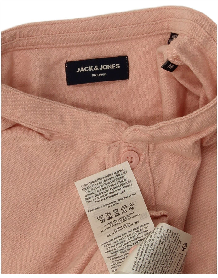 JACK & JONES Tricou polo premium pentru bărbați din bumbac roz mediu