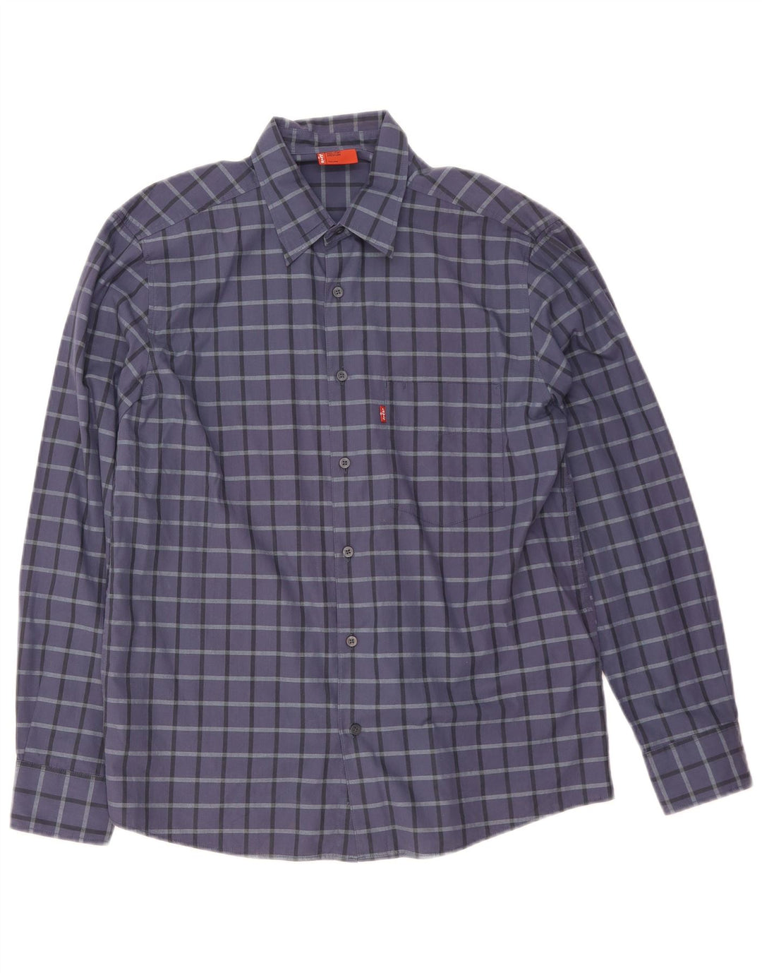 Cămașă Levi's pentru bărbați, bumbac cu carouri medie bleumarin