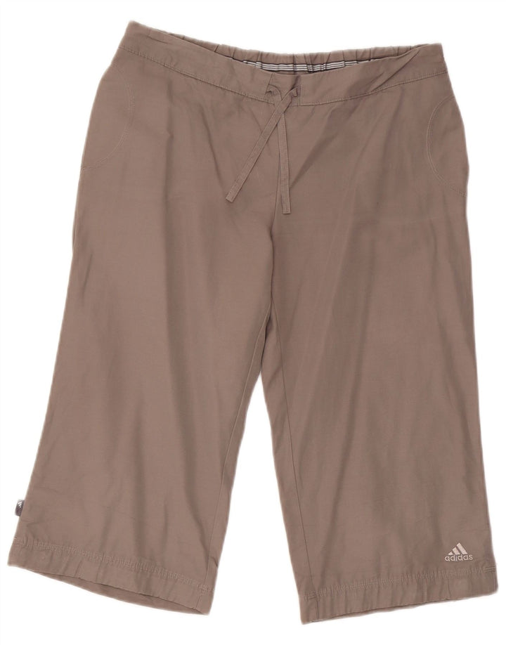 Bermude Adidas pentru femei UK 12 Medium W30 Bumbac gri