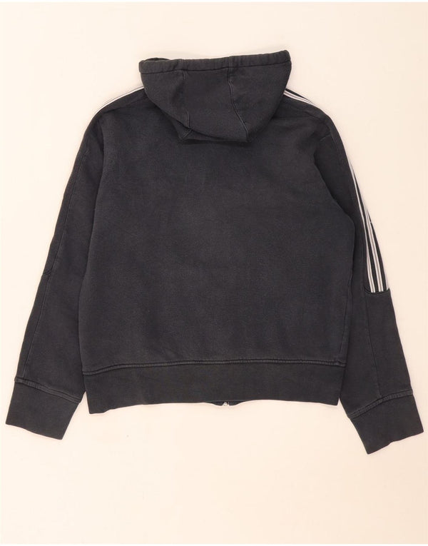 Pulover Adidas pentru femei, cu fermoar, din bumbac, UK 14 Medium, albastru, sport