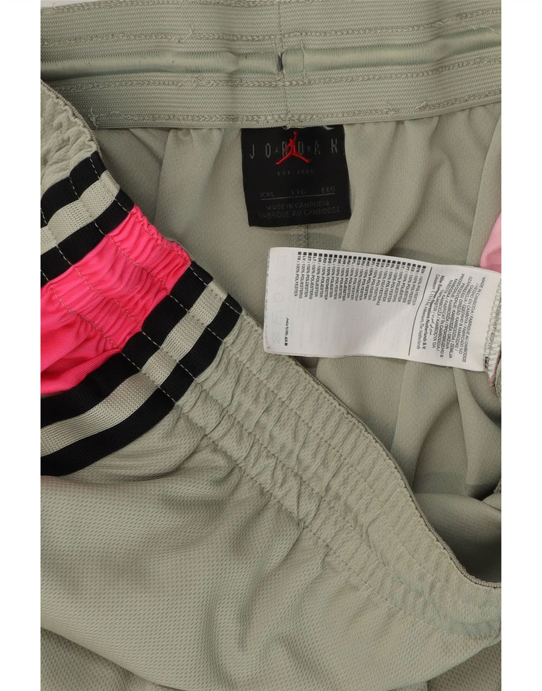 Pantaloni scurți sport grafic Jordan pentru bărbați 2XL, gri, poliester color bloc