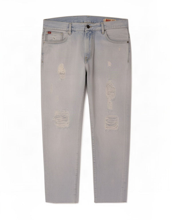 Blugi tăiați pentru bărbați Rifle Distressed W36 L26 Bumbac albastru