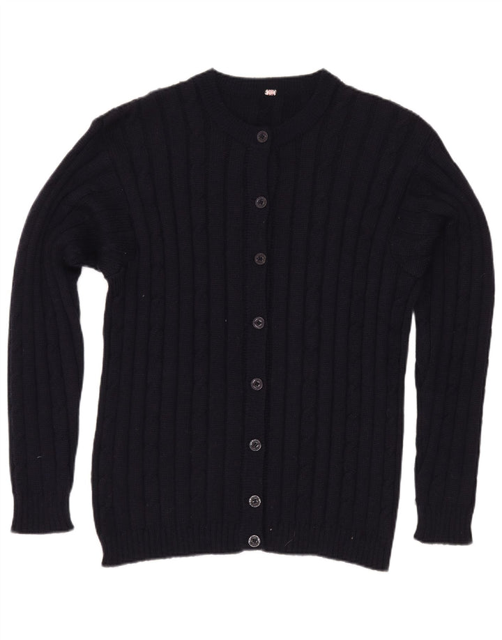 Pulover Cardigan Vintage pentru Damă UK 12 Medium Bleumarin