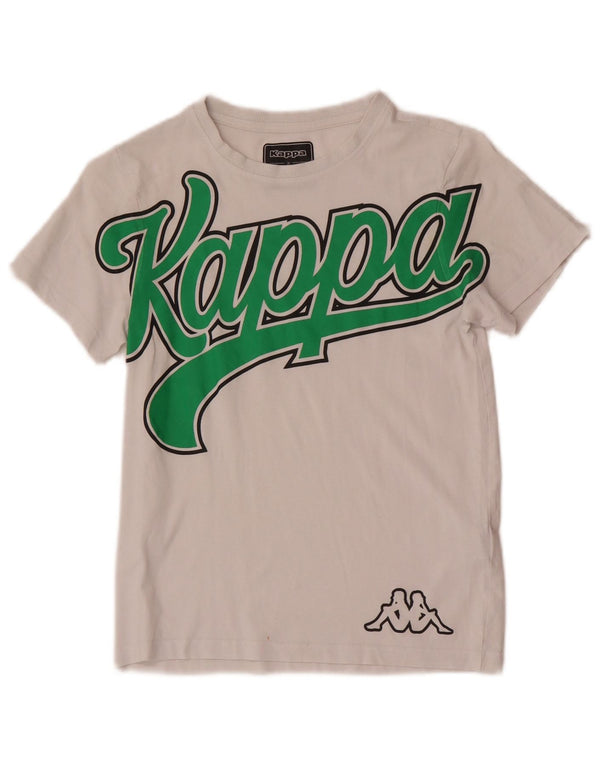 Tricou Grafic Kappa Băieți Top 9-10 Ani Bumbac Alb