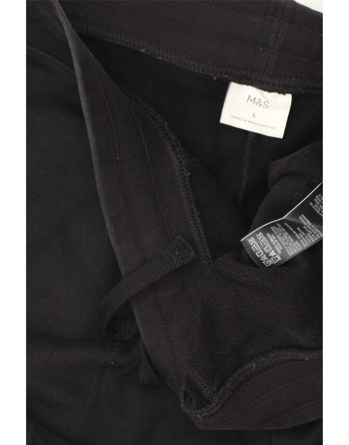 Pantaloni scurți sport pentru bărbați Marks & Spencer, mari, negru, bumbac
