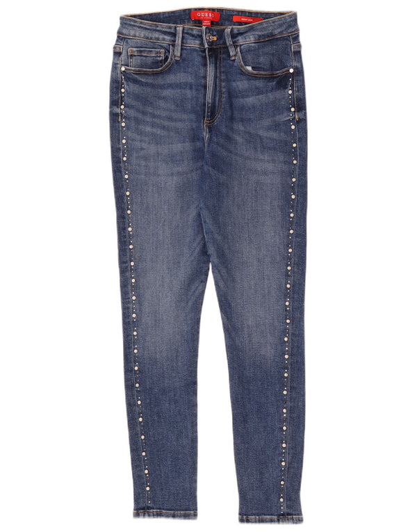 Blugi skinny pentru femei Guess cu talie înaltă W28 L27 bumbac albastru