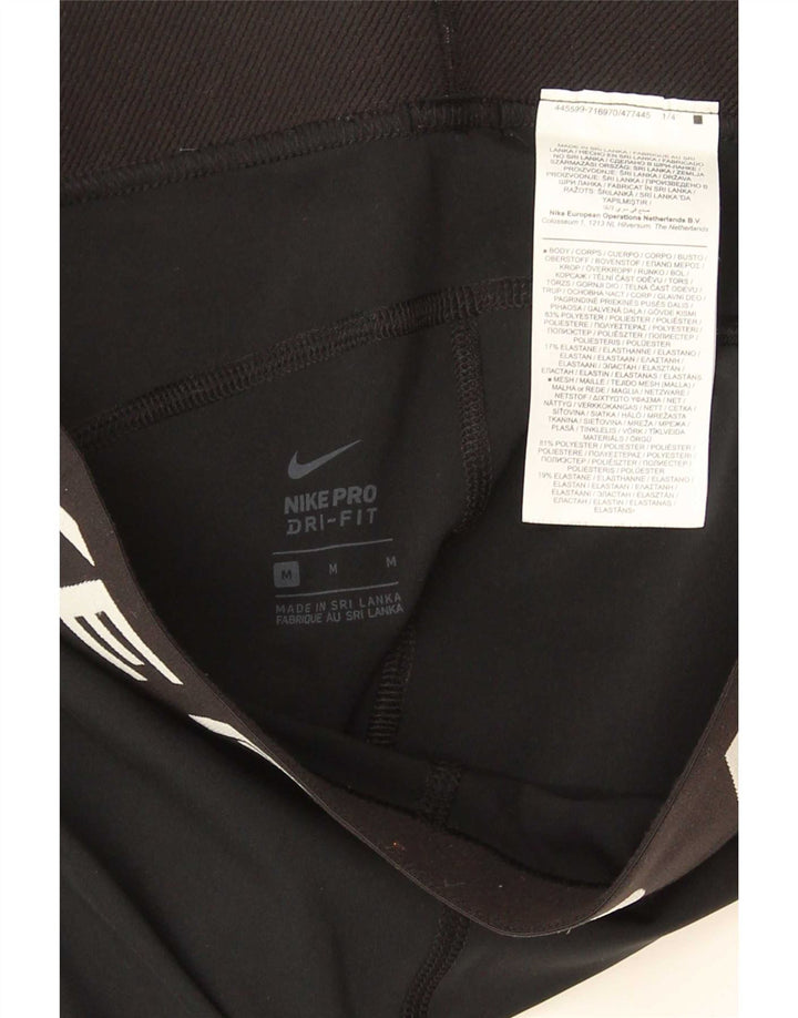 Leggings Nike Dri Fit Graphic pentru femei UK 12 Poliester mediu negru