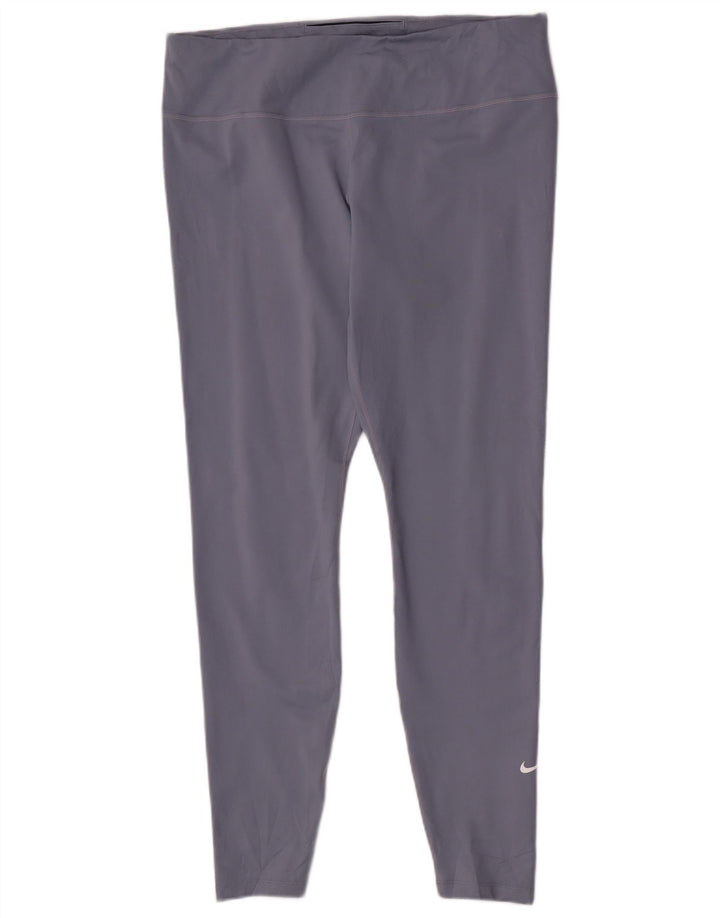 Leggings pentru femei Nike UK 18 XL, albastru, poliester sport