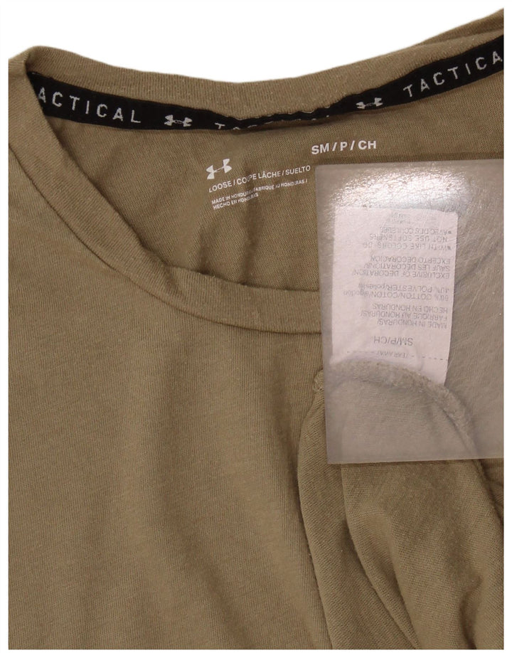 Tricou pentru bărbați UNDER ARMOUR Top mic din bumbac kaki