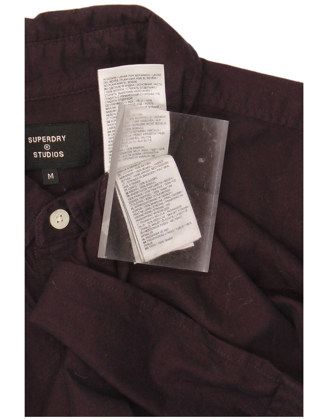 Cămașă pentru bărbați SUPERDRY bumbac violet mediu