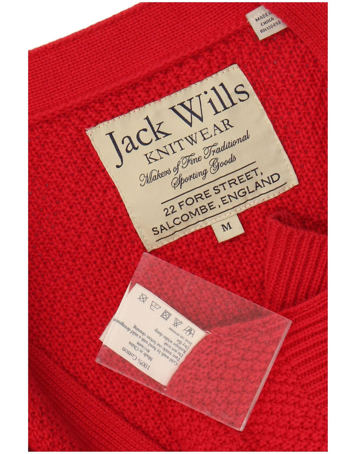 JACK WILLS Pulover cardigan pentru bărbați, bumbac roșu mediu
