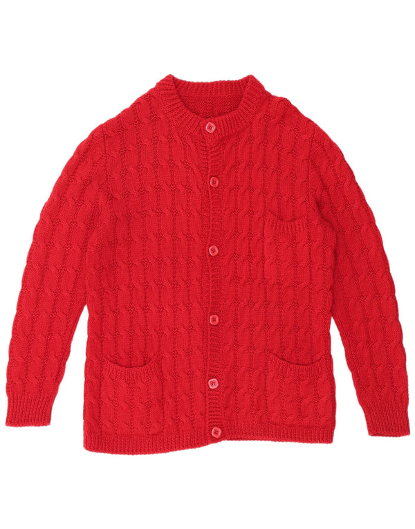 Pulover cardigan pentru femei VINTAGE UK 20 2XL Roșu