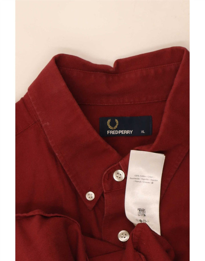 Cămașă cu mânecă scurtă Fred Perry pentru bărbați, bumbac maro