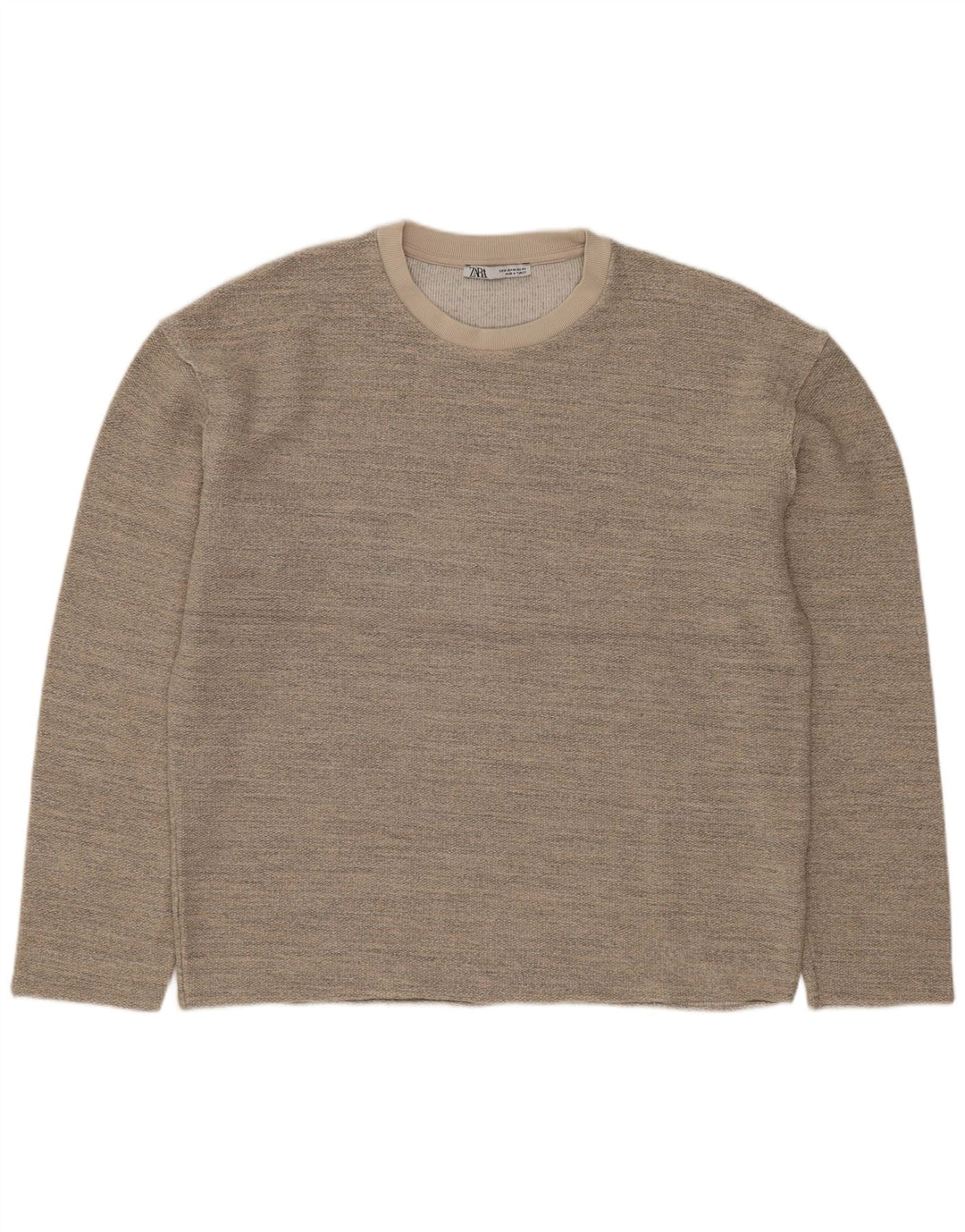 Pulover supradimensionat pentru femei ZARA UK 14 Medium Gri pete acrilic