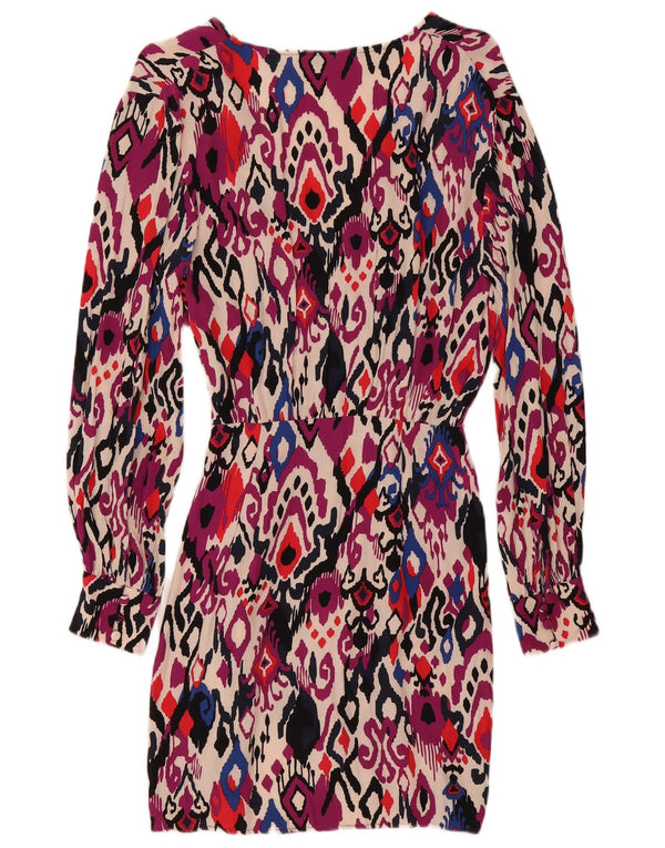 Rochie teacă cu mânecă lungă pentru femei Zara UK 6 XS Multicolore Ikat