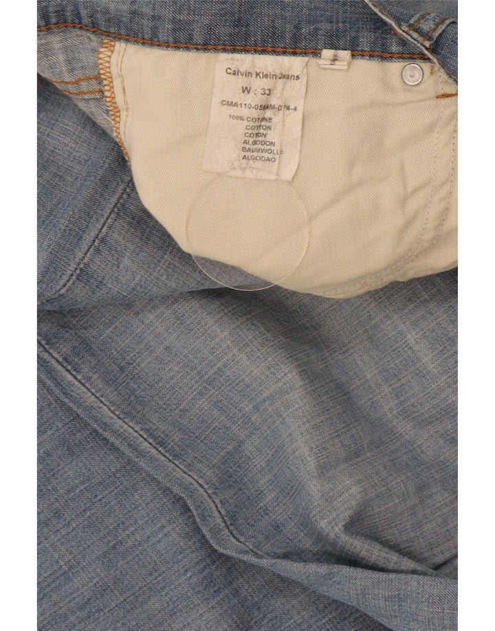 Calvin Klein Blugi drepti pentru bărbați W33 L33 Bumbac albastru