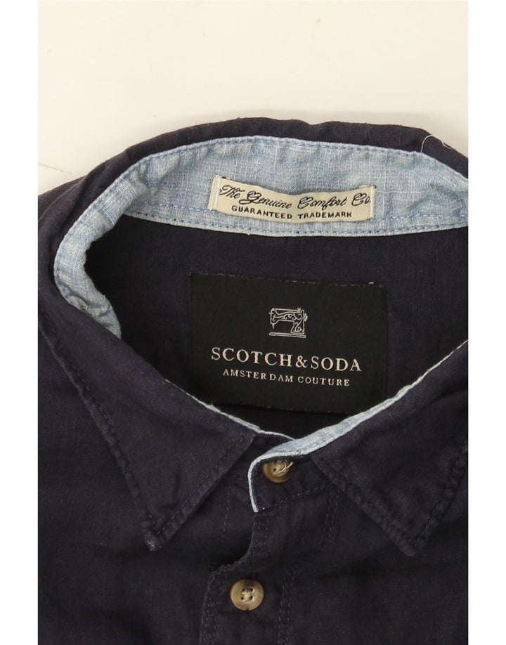 Cămașă pentru bărbați Scotch & Soda Amsterdam Couture, albastru bleumarin mediu