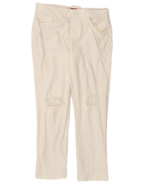Tommy Hilfiger Womens Boyfriend Tapered Jeans US 4 Small W34 L28 White