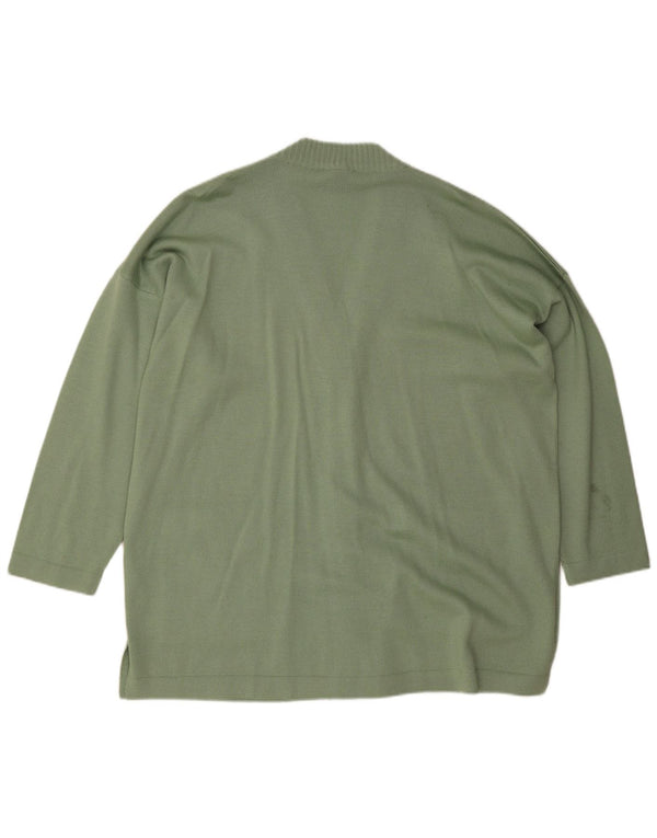 Pulover cardigan pentru femei Luisa Spagnoli UK 20 2XL Kaki Lână