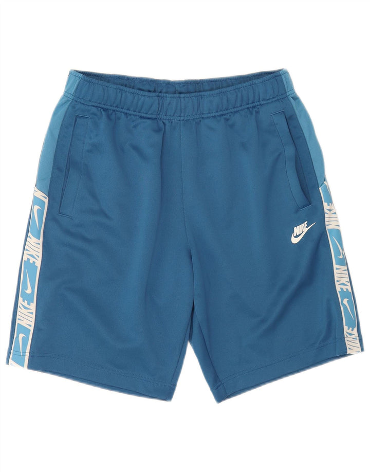 Pantaloni scurți sport grafic Nike pentru bărbați, poliester albastru mediu