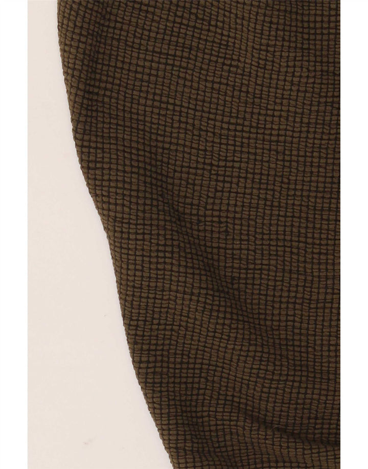 Top supradimensionat pentru femei Zara cu mâneci 3/4 UK 14 Medium Khaki Viscose