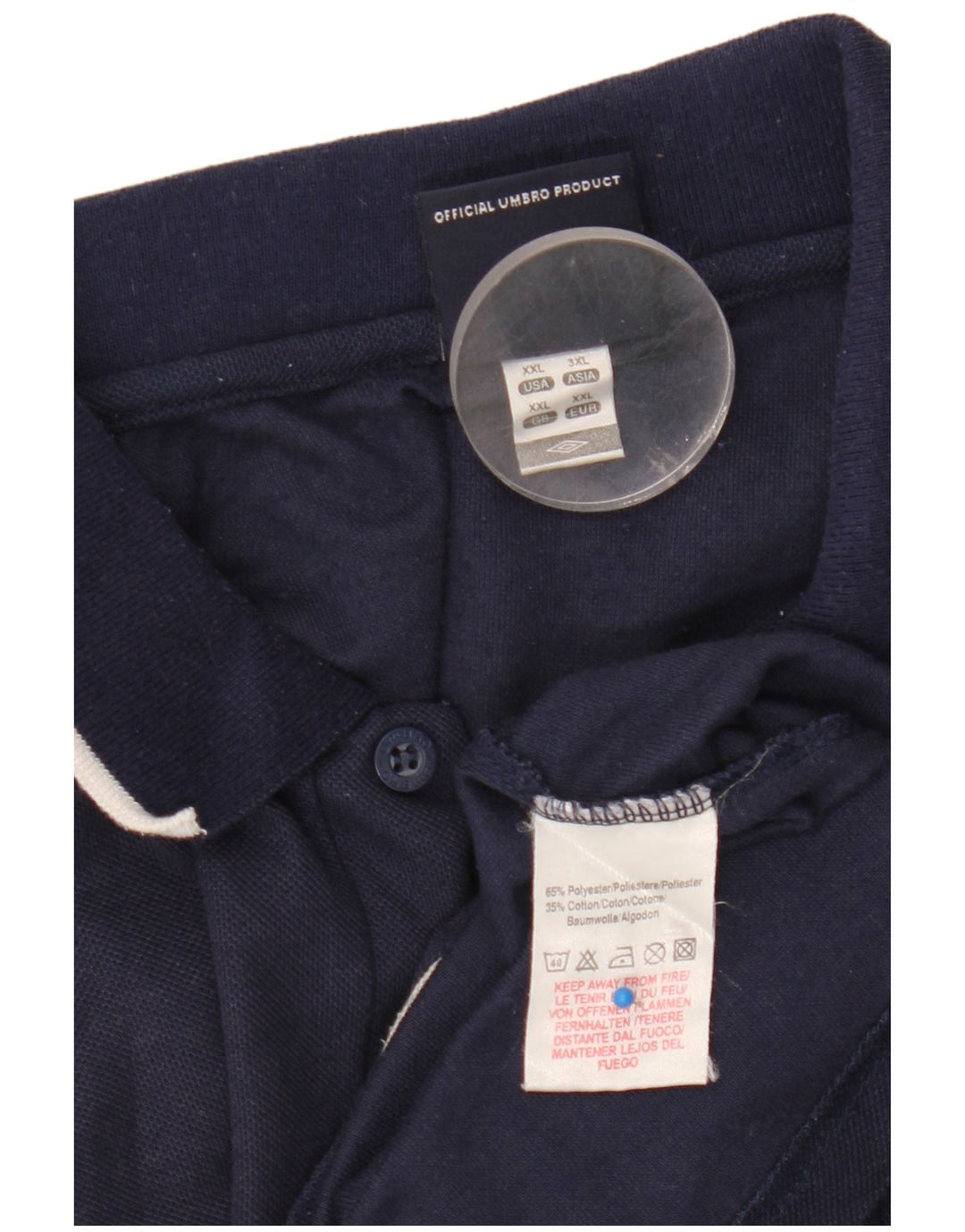 Cămașă polo pentru bărbați Umbro 2XL poliester bleumarin