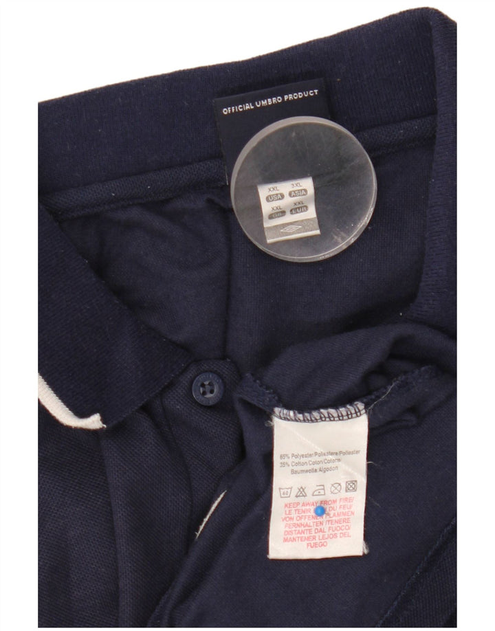 Cămașă polo pentru bărbați Umbro 2XL poliester bleumarin