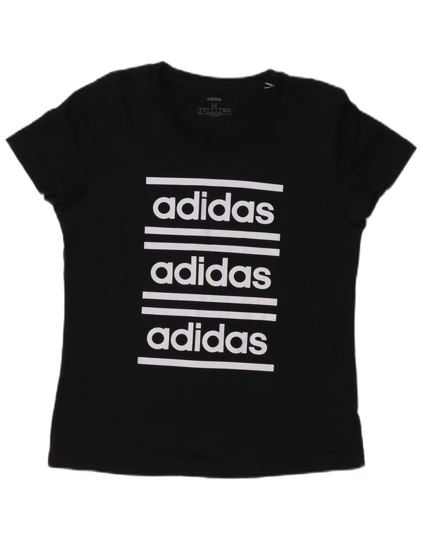 Tricou grafic Adidas pentru femei Top UK 12/14 Medium Negru
