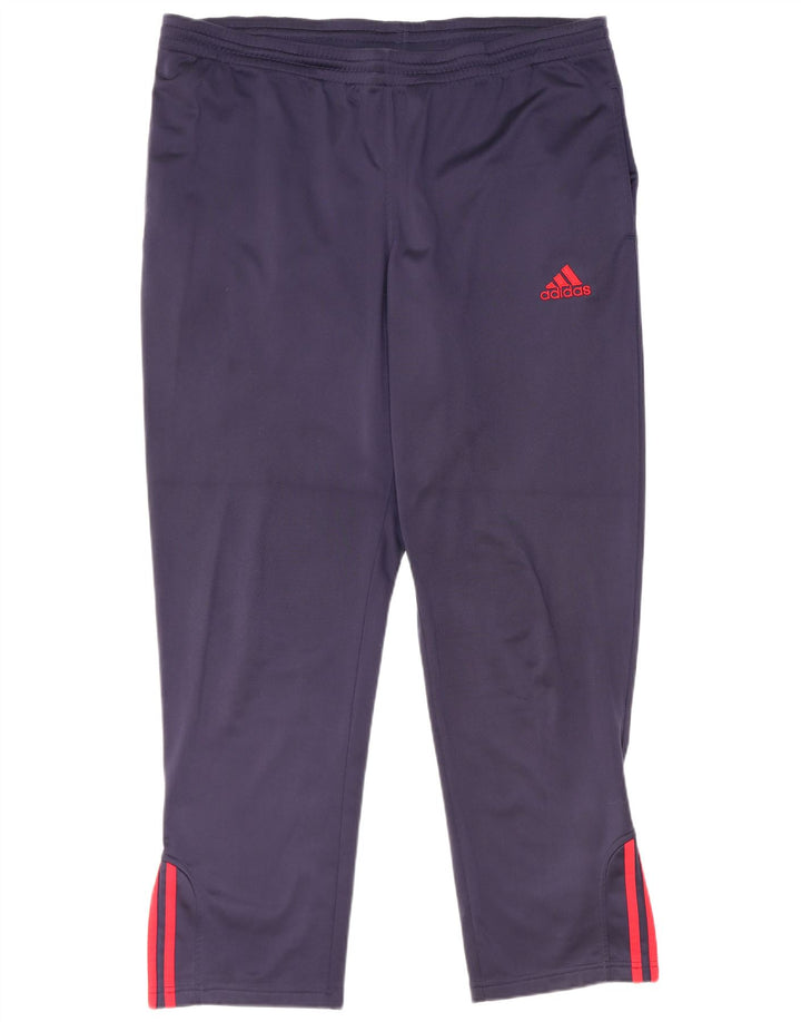 Pantaloni de trening Adidas pentru bărbați Marea Britanie 40/42 Poliester mediu albastru bleumarin