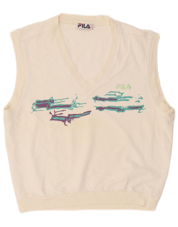 Fila Mens Graphic Vest Tank Top IT 52 Large White