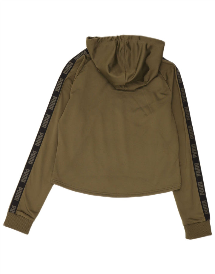 Pulover cu glugă grafic Puma pentru femei UK 14 Medium Kaki Poliester