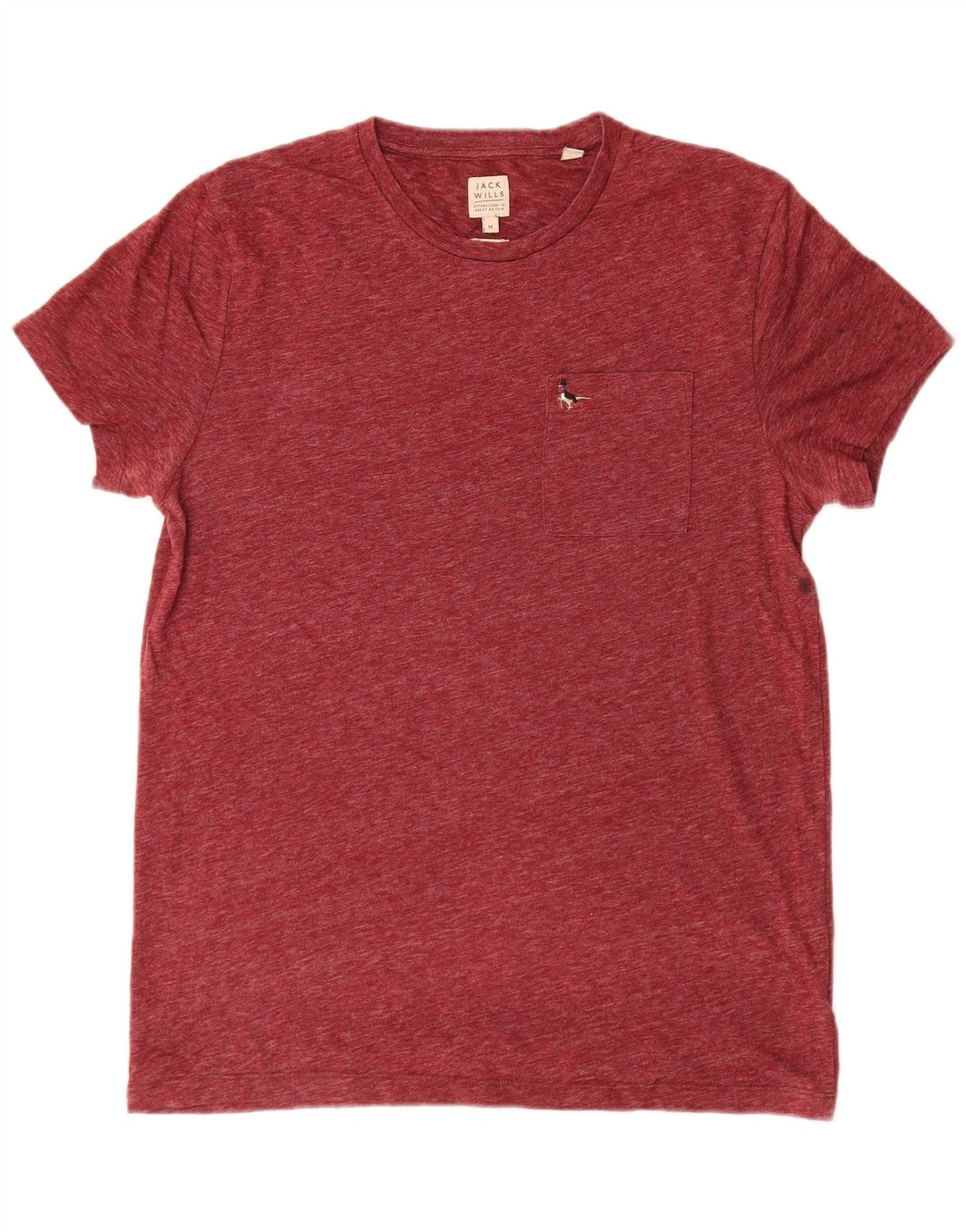 Tricou Jack Wills pentru bărbați Top mediu burgundy bumbac cu pete