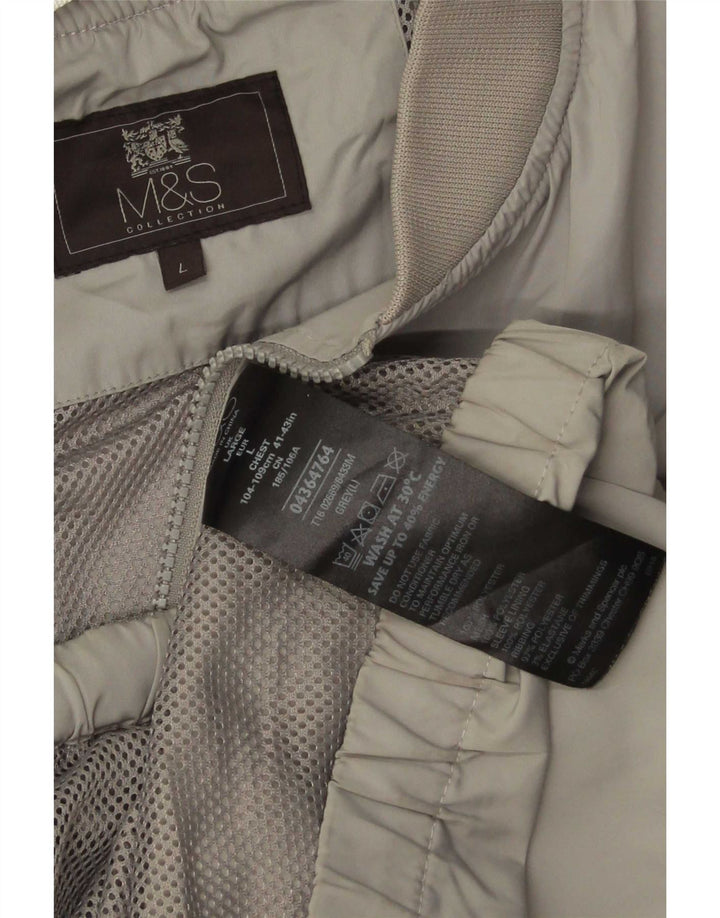 Geacă Bomber pentru bărbați Marks & Spencer UK 40, mare, gri, poliester