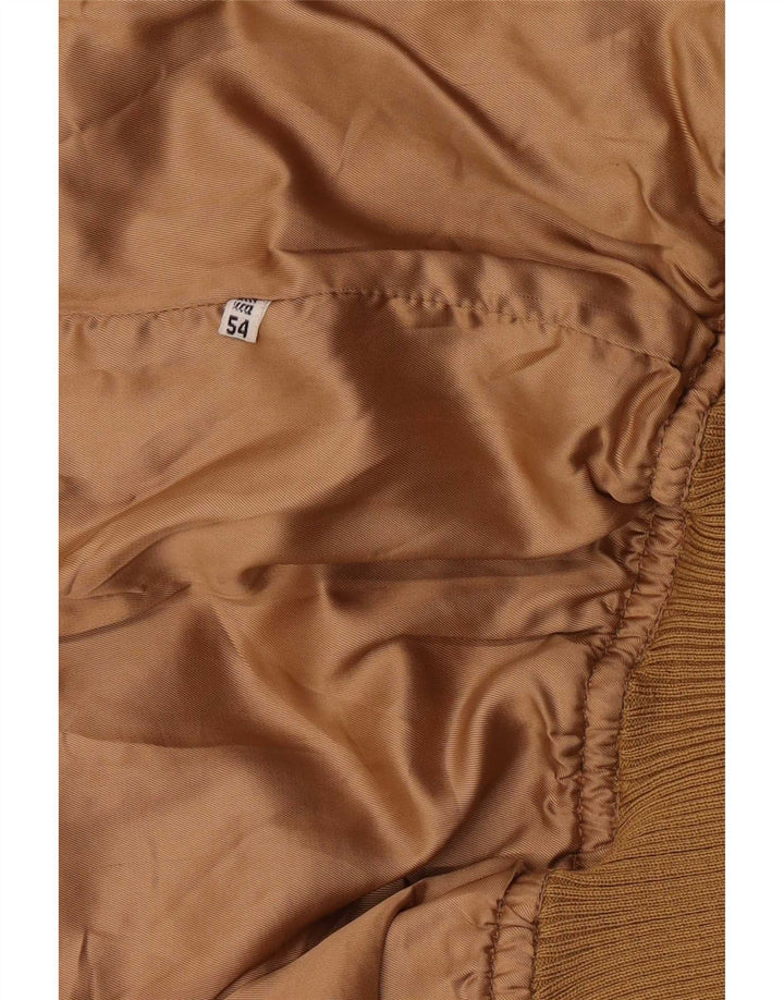 Bomber vintage pentru bărbați din piele intoarsa IT 54 2XL maro retro