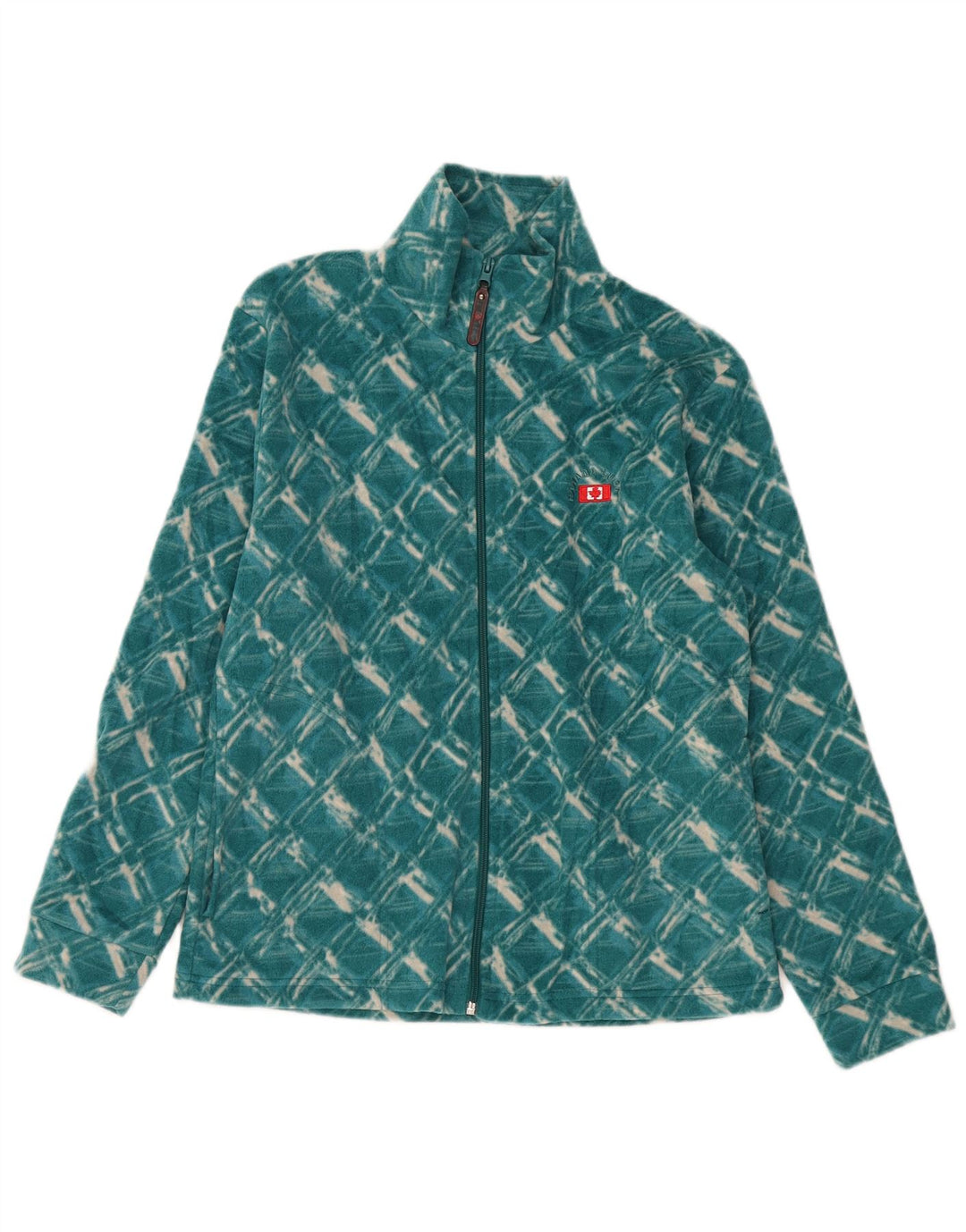 Jachetă polară pentru femei CANADA LOGAN UK 14 Medium Green Check Poliester