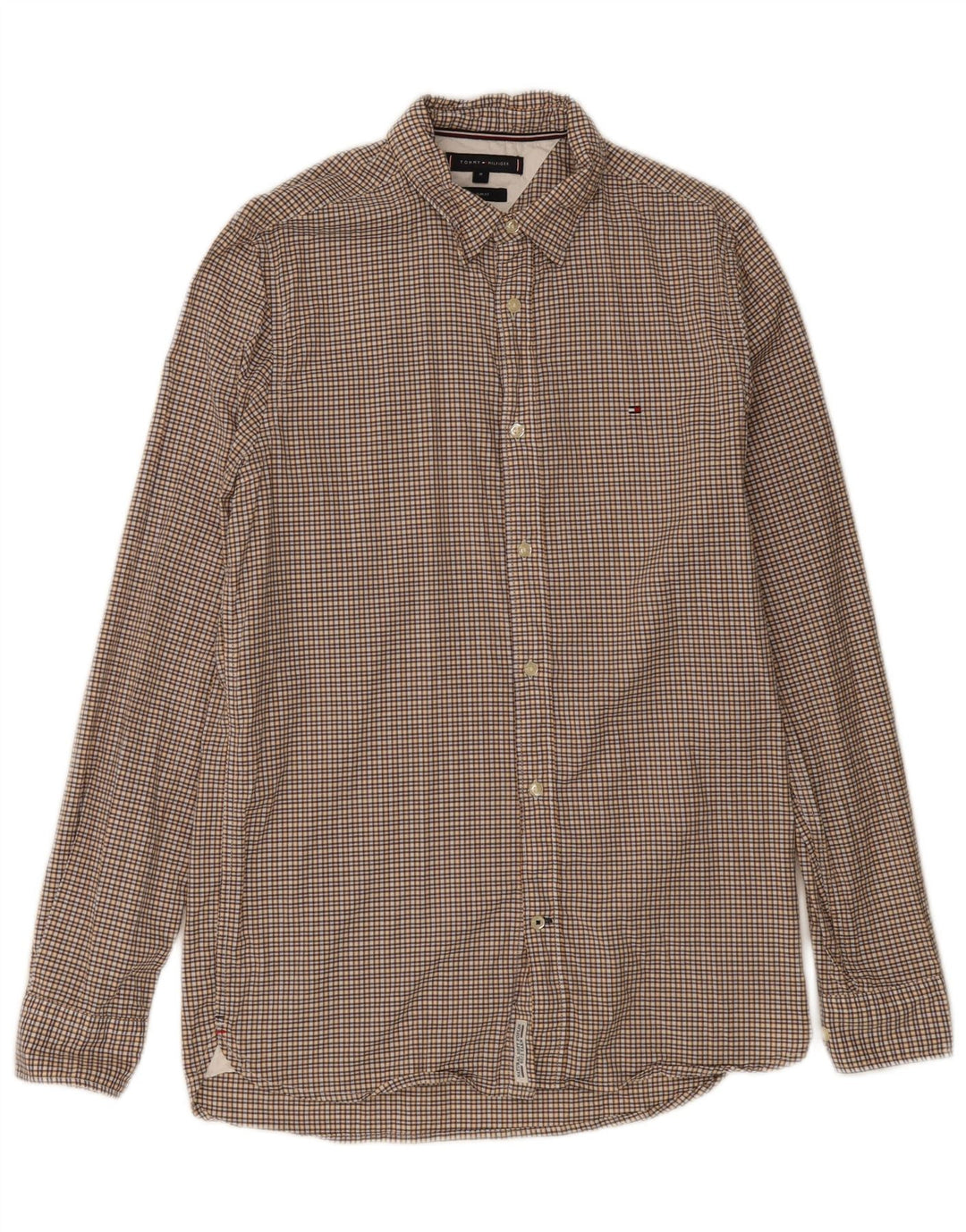 Cămașă pentru bărbați TOMMY HILFIGER Slim Fit Bumbac galben mediu Gingham