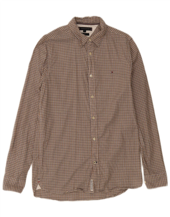 Cămașă pentru bărbați TOMMY HILFIGER Slim Fit Bumbac galben mediu Gingham